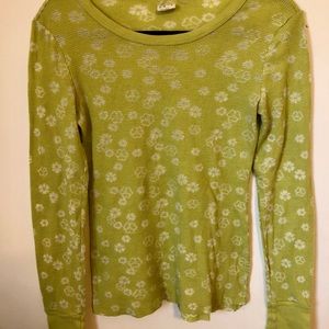 SALE  Free People Clover/Floral Thermal Henley